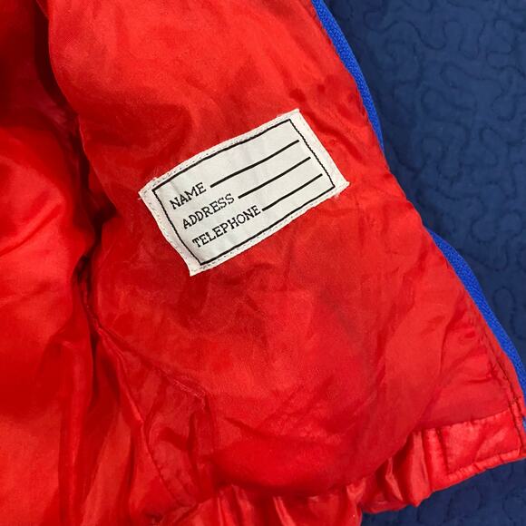 VIntage Sears Baby Hooded Puffer jacket Size Small 12m 70's 80's - Picture 10 of 12